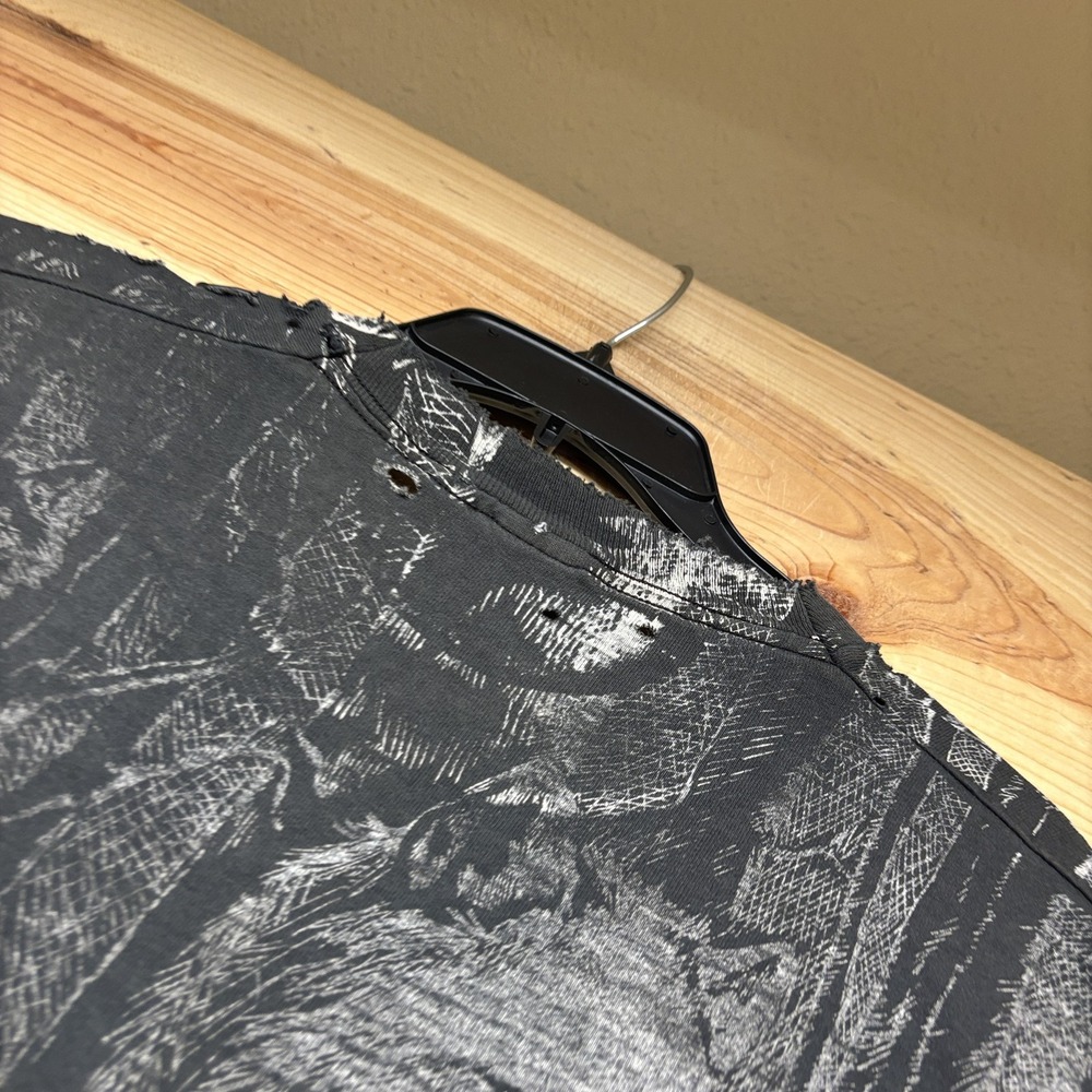 Vintage Cabela's Wolf Shirt Mens‎ XL Black Wilderness Animal Graphic Tee 90s USA - Picture 16 of 16